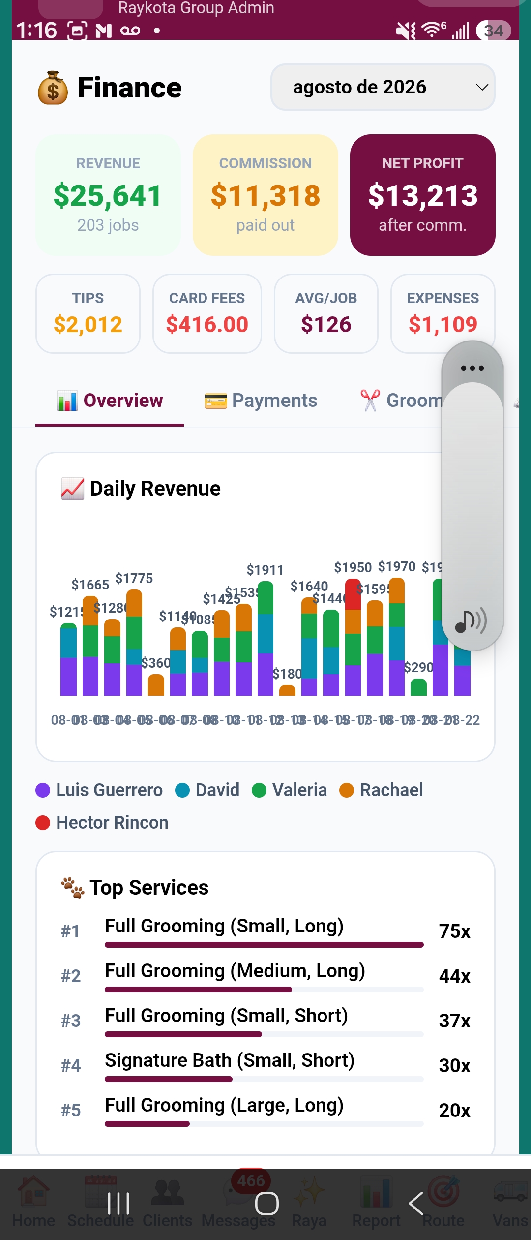 Raykota finance screen