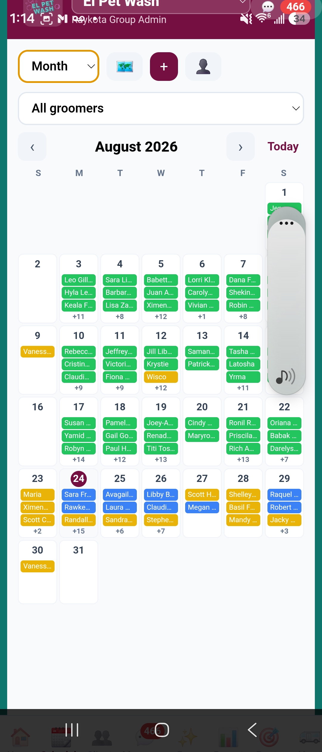 Raykota schedule screen
